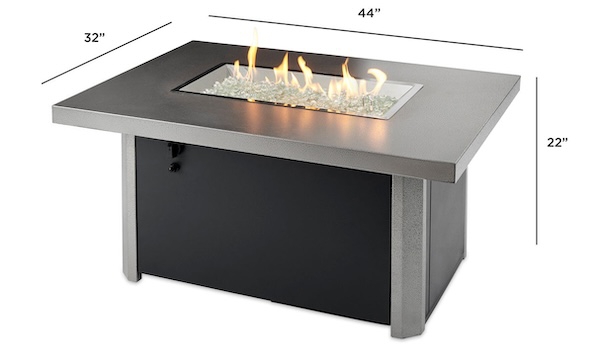 Caden Rectangular Gas Fire Pit Table - Picture 3