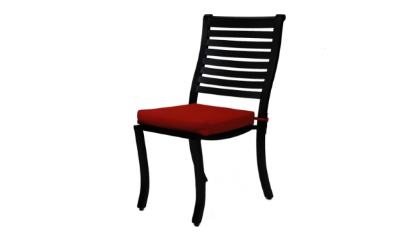 Modern Aluminum Outdoor Patio Furniture Montana Armless Dining Chair with Sunbrella Fabric Cushion
