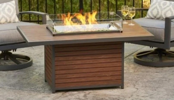 Brooks Rectangular Gas Fire Pit Table