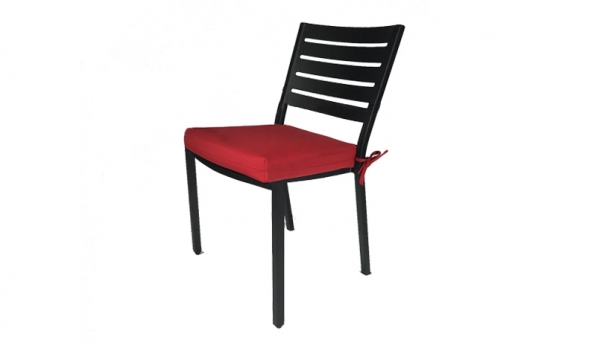 Modern Aluminum Outdoor Patio Furniture Montana Bistro Dining Chair with Sunbrella Fabric Cushion