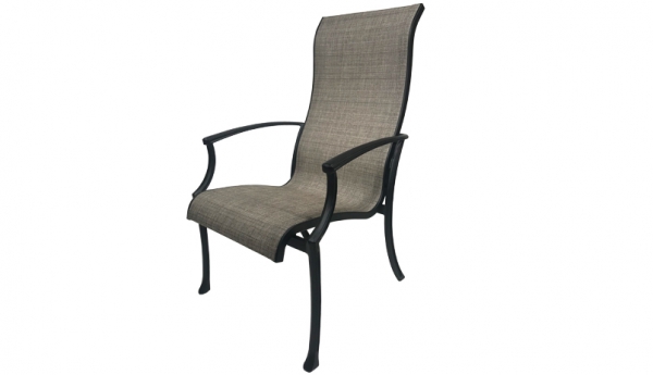 Milan Sling Dining Chair, Outdoor Aluminum Sling Patio Furniture