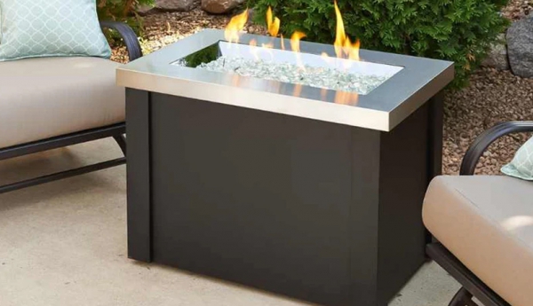 Providence Stainless Steel Gas Fire Pit Table