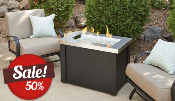 Providence Stainless Steel Gas Fire Pit Table