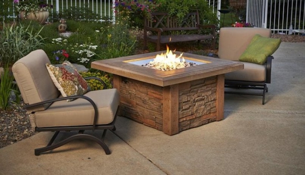 Sierra Square Gas Fire Pit Table