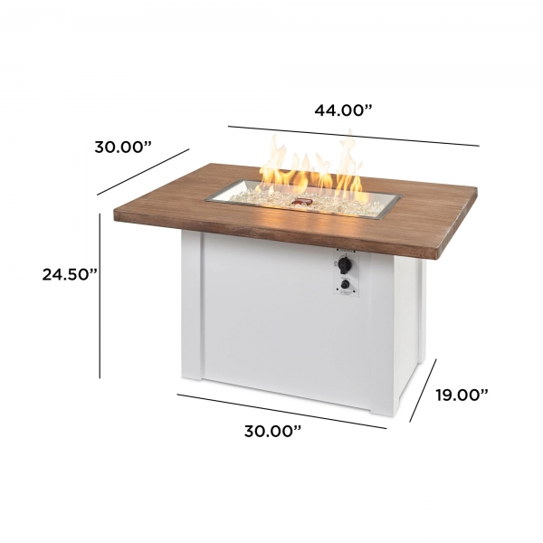 Havenwood Rectangular Gas Fire Pit Table - Picture 3