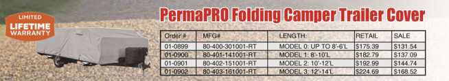 PermaPRO Folding Camping Trailer Covers