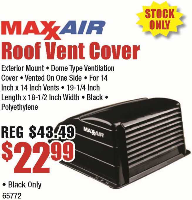 MaxxAir Vent Cover in Black