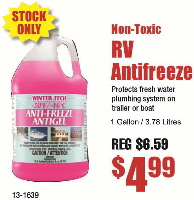 Non-Toxic RV Antifreeze 1 Gallon 3.78 Litres