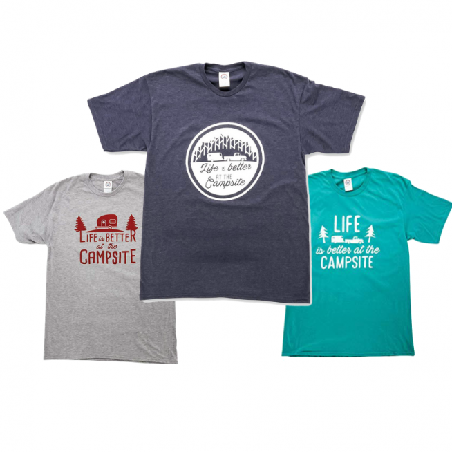 t-shirt, life is better at the campsite 