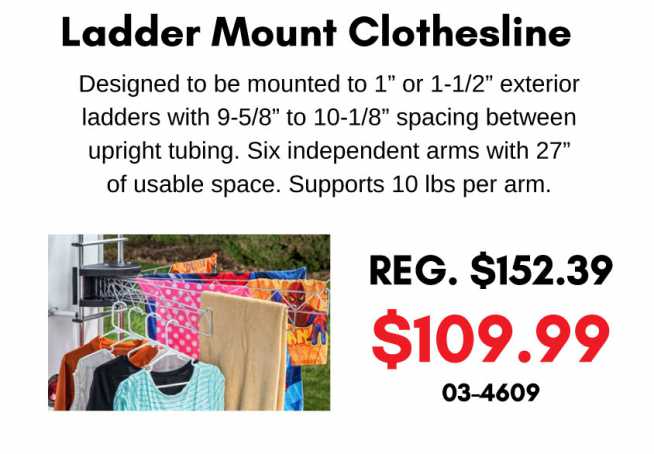 Ladder Mount Clothesline