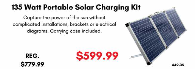 135 Watt Portable Solar Charging Kit