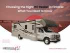 Choosing the Right RV Dealer in Ontario: What You Need to Know