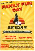 Great Escape RV Family Fun Day Event on June 6th