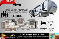 2026 FOREST RIVER SALEM HEMISPHERE 369BL (MID. BUNKS, LOFT, OUT. KIT) - Oro Medonte RV Details page