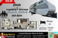2026 FOREST RIVER SALEM 36VBDS (VERSA FRONT BUNKS) - Oro Medonte RV Details page